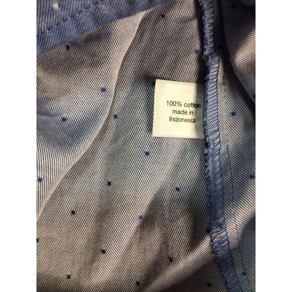 Lane Bryant Blue White Dot Print V-Neck Shirt Womens Short Sleeve Casual Size 16 - Picture 7 of 9